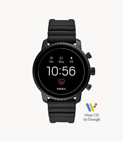 Fossil Gen 4 Smartwatch Explorist HR Black Silicone Men s Fashion Watches Accessories Watches on Carousell