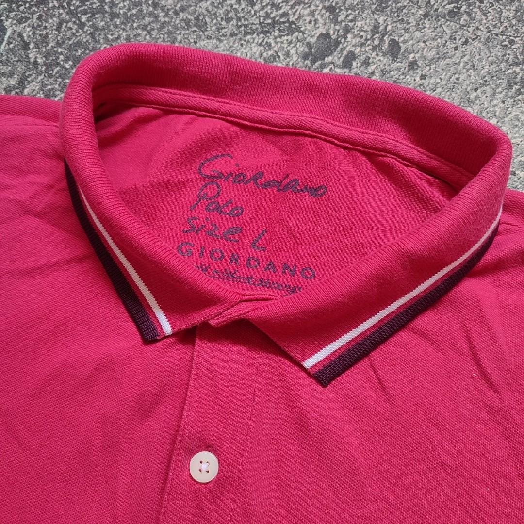 GIORDANO Polo Shirt (Pink Fanta) -Harga 