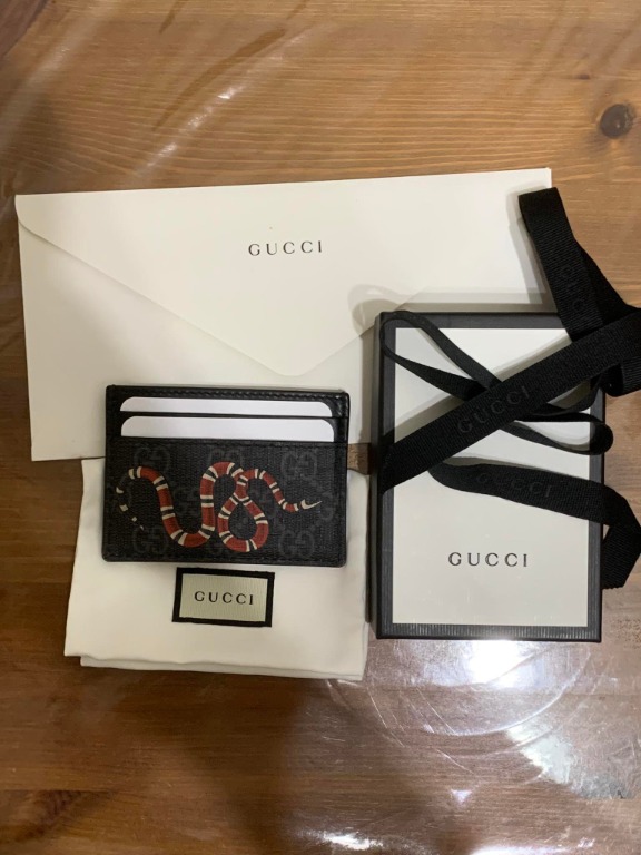 Gucci snake print card holder cheap