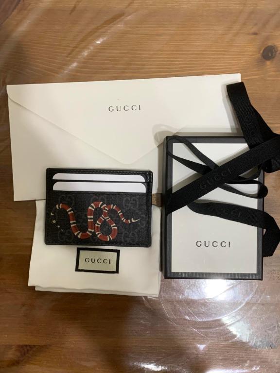 Gucci card holder with snake sale