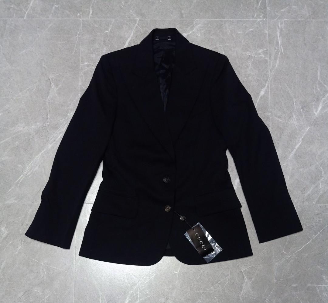 Gucci Slim Fit Black Blazer Men s Fashion Activewear on Carousell