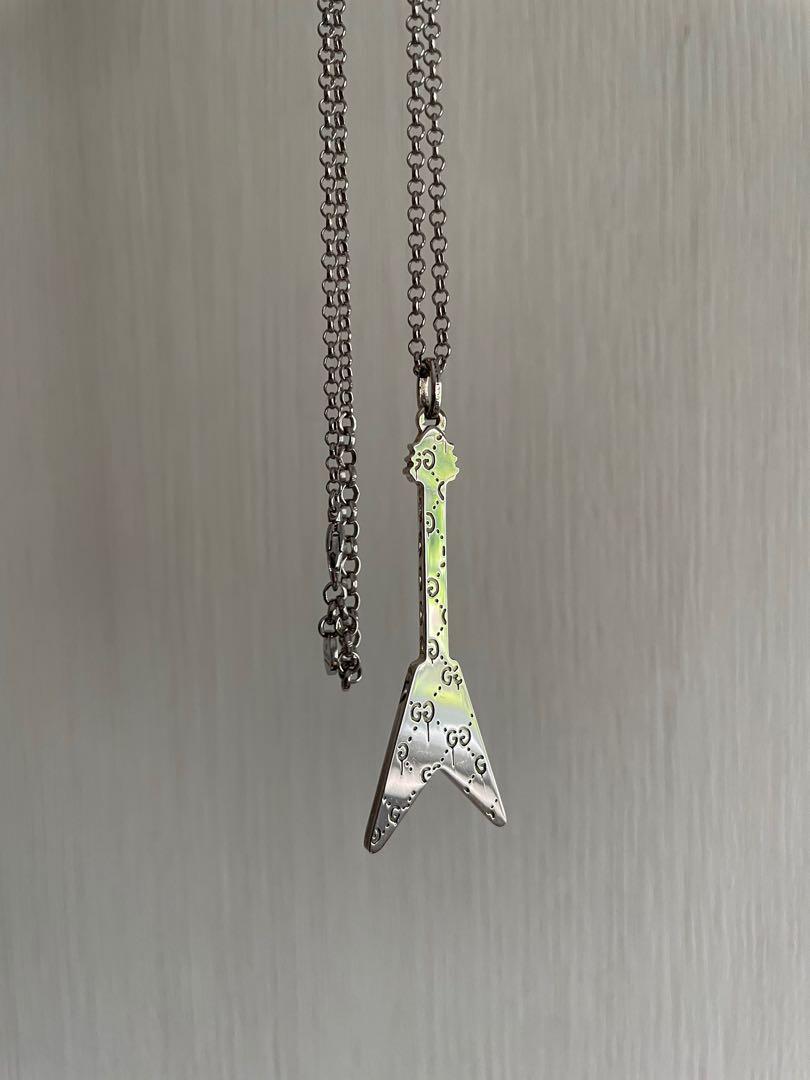 Mens gucci ghost necklace best sale