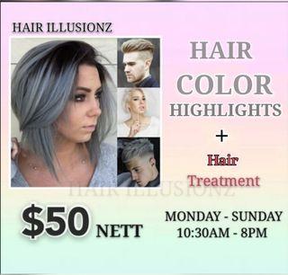 Hair Color + Treatment