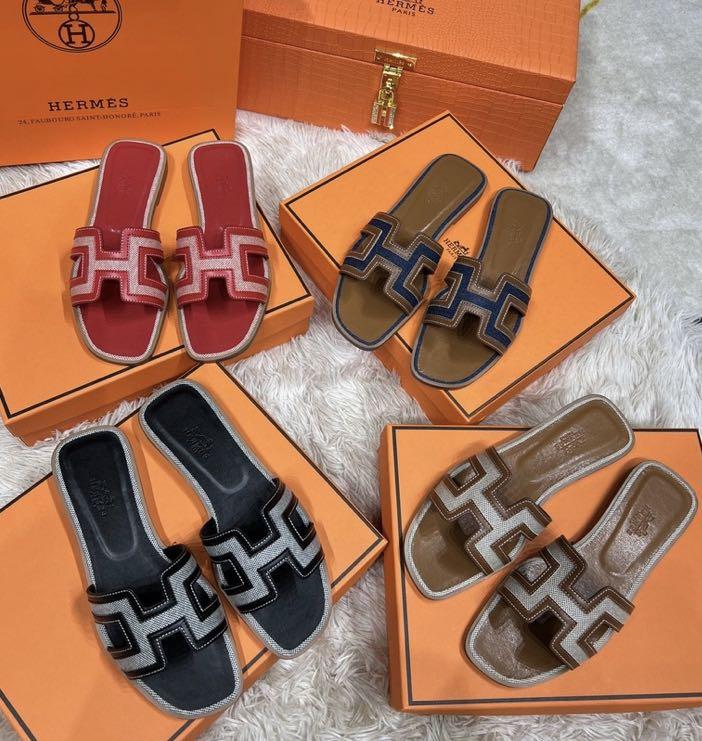 Hermes two tone sandals clearance