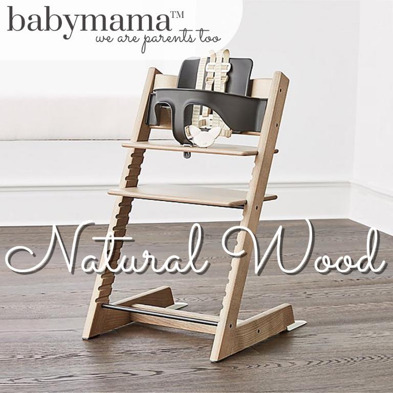 High chair for kid baby toddler children wooden adjustable