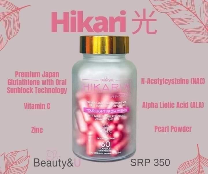 Hikari glutathione & Lumina glow collagen & lumi glutathione capsule,  Beauty & Personal Care, Bath & Body, Body Care on Carousell