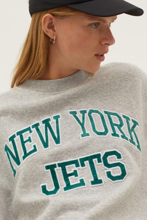 Oversized printed T-shirt - Light grey marl/New York Jets - Ladies