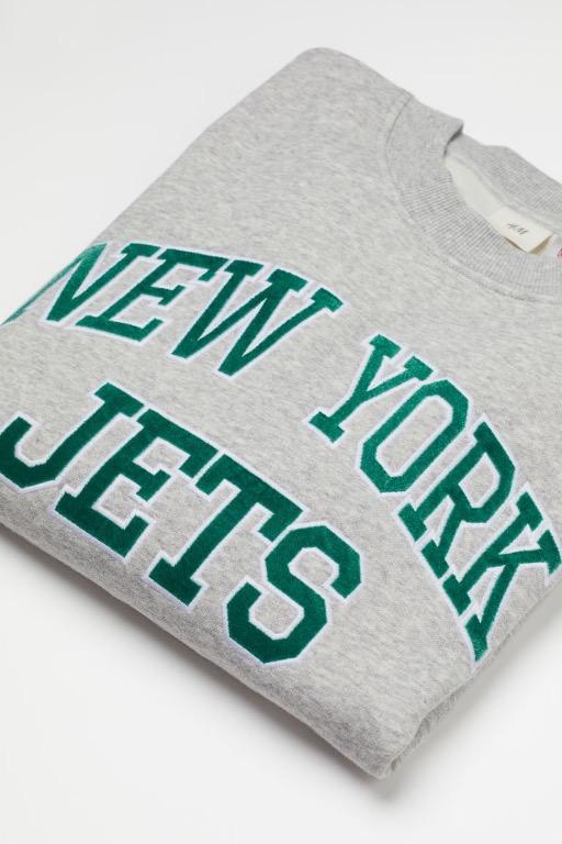 Long printed T-shirt - Light grey marl/New York Jets - Ladies
