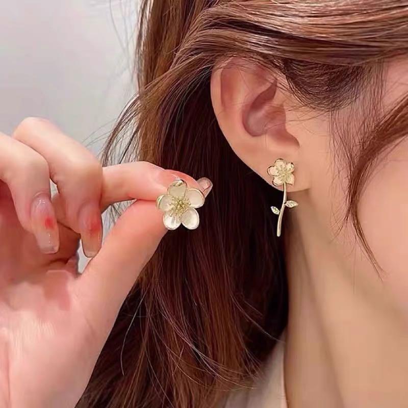 Korean flower earrings store
