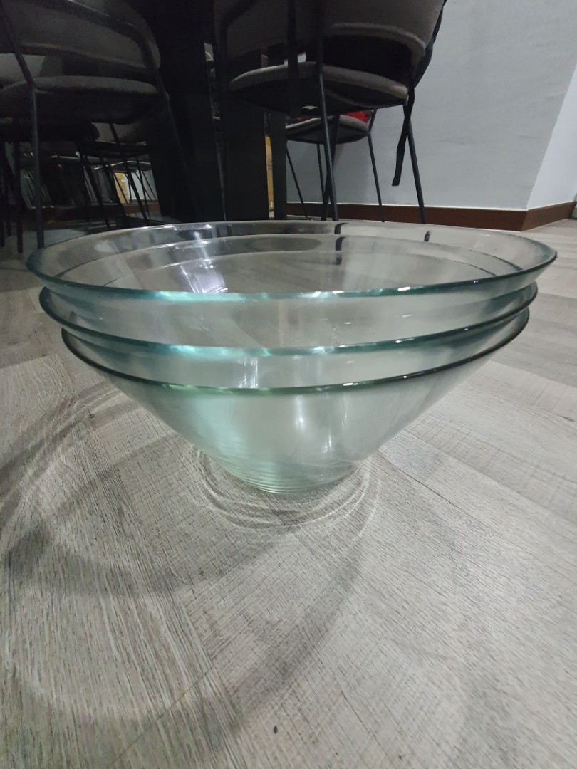 Ikea Fruit Salad Glass Bowl x3, Furniture & Home Living, Kitchenware