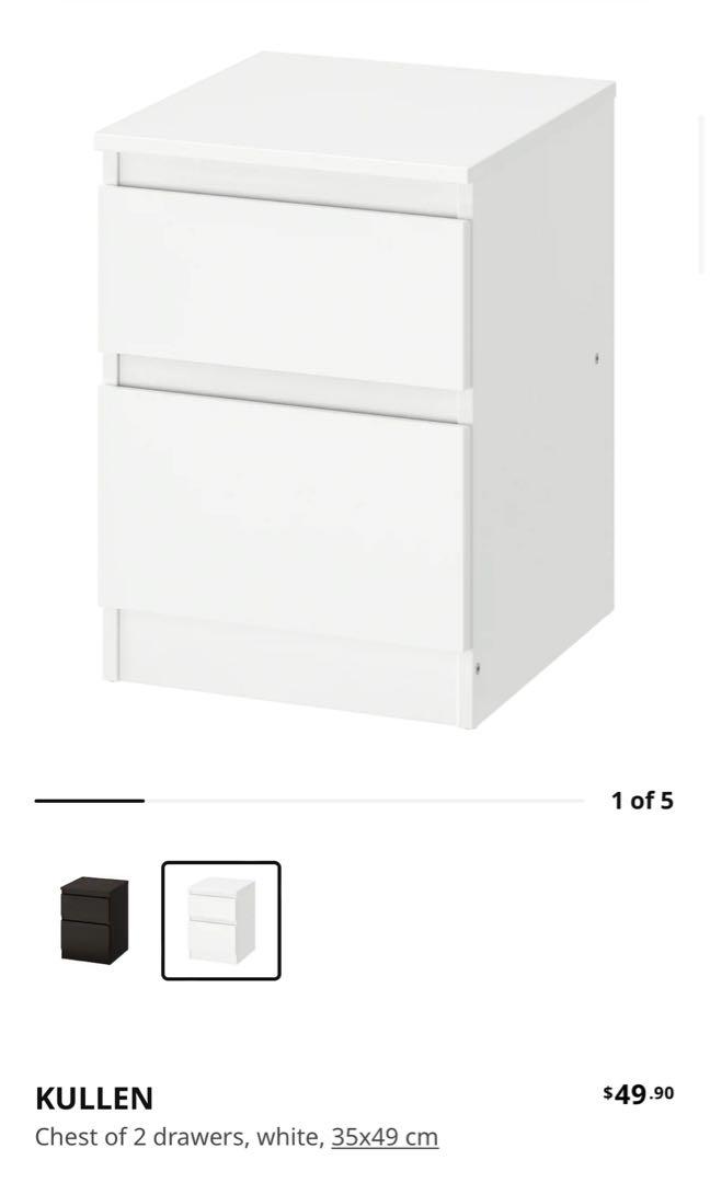 IKEA Kullen Nightstand, Furniture & Home Living, Furniture, Shelves