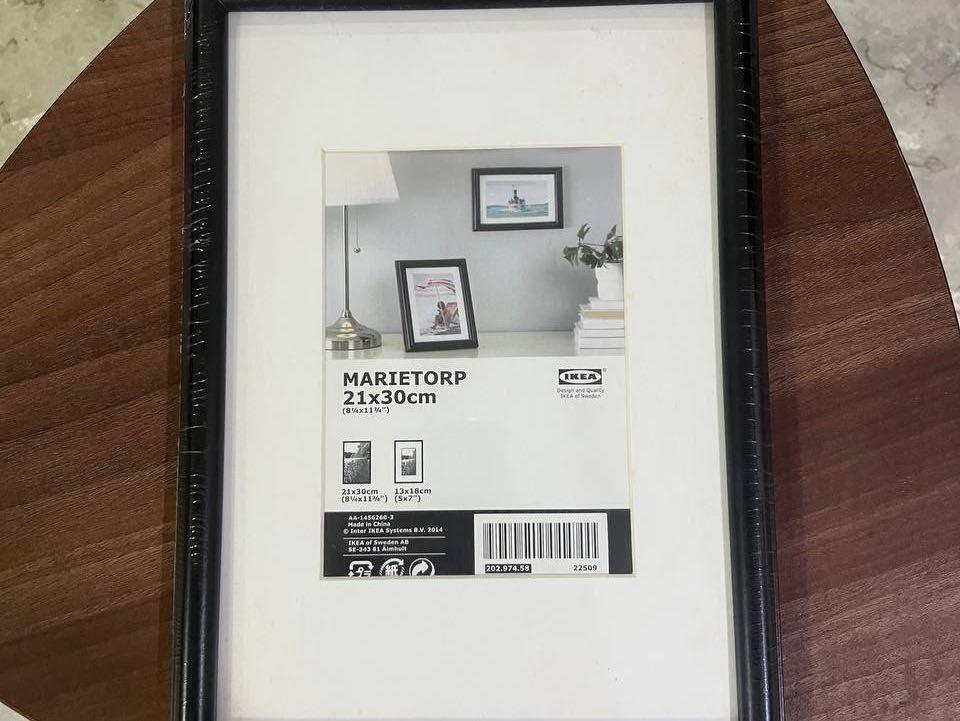 Ikea Photo Frame (21cm X 30cm), Black Frame, Furniture & Home Living, Home Decor, Frames