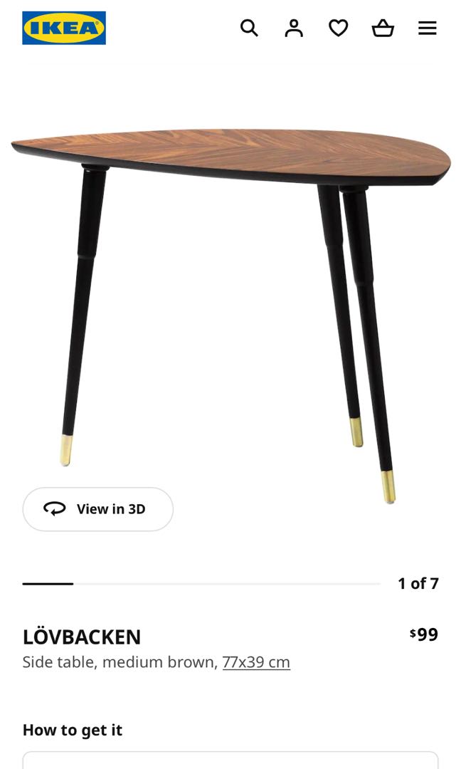 Ikea Lovbacke wooden side & coffee table , Furniture & Home Living