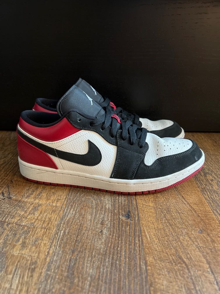 Jordan 1 low black toe size 9 shop
