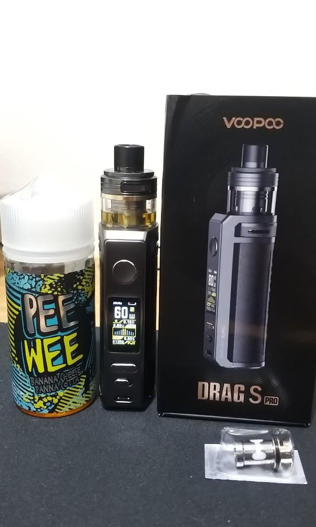 JUAL CEPAT. Voopoo Drag S Pro + Liquid, Elektronik, Lainnya di Carousell