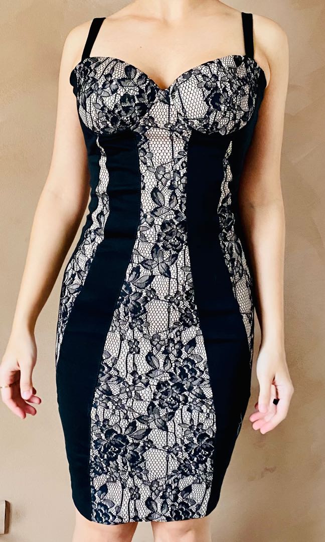 Kardashian Kollection Black Lace Dress Uk 8, Women's Fashion, Dresses &  Sets, Dresses on Carousell