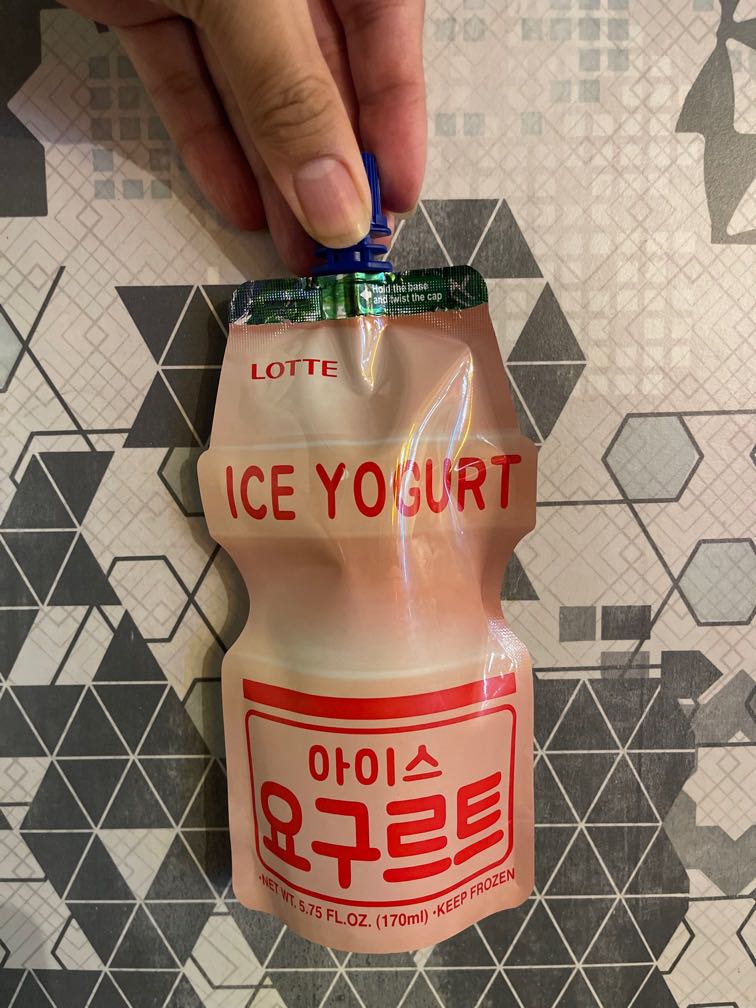 Korean Frozen Ice Yogurt, Food & Drinks, Beverages on Carousell