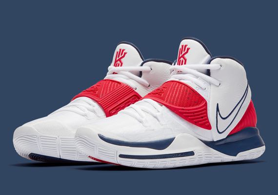 Kyrie 6 Red White Blue BQ4630 102 Men s Fashion Footwear