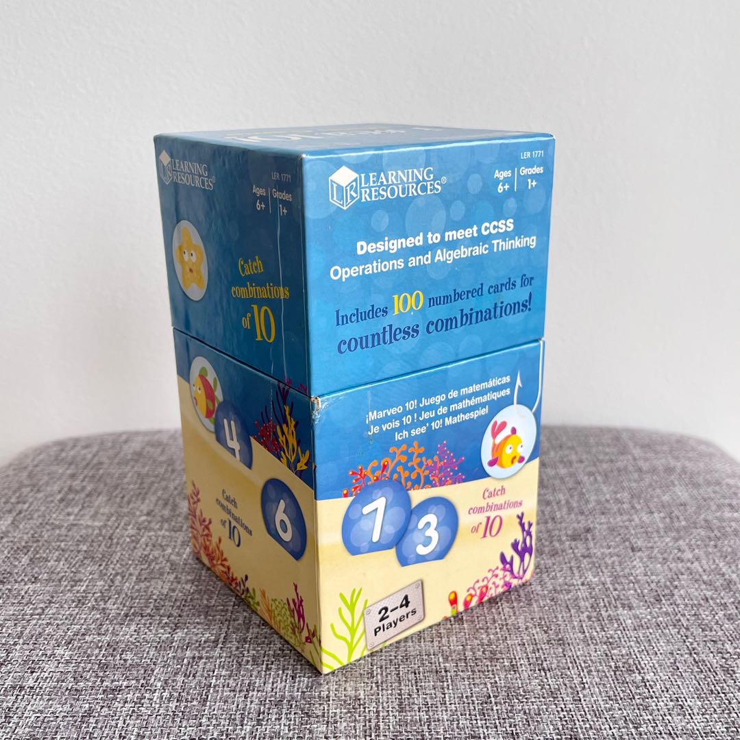 Learning Resources I Sea 10 - Juego De Cartas De Sumas Para Dos Jugadores, Aprendizaje Divertido Y Rápido