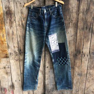 levis 502 big E selvedge patchwork