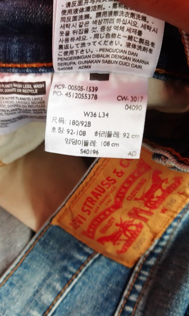 Levis 505 regular fit, Fesyen Pria 