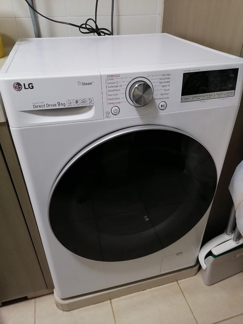 LG FV1409S3W 9KG Front Load Washer (4 Ticks), TV & Home Appliances