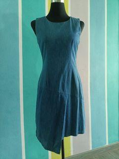 Lightweight Denim Dress with uneven hem