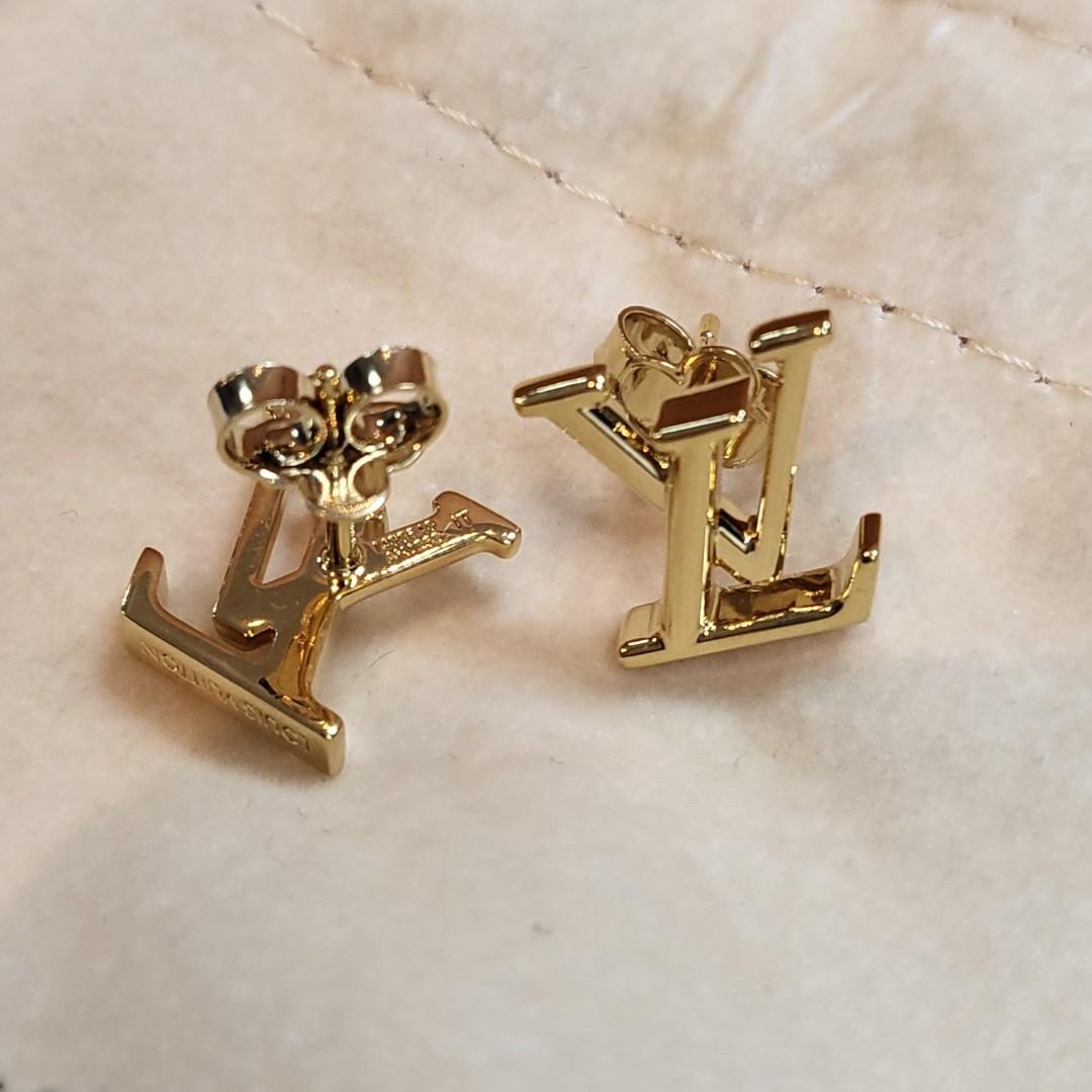 Louis Vuitton Earrings LV Iconic Earrings New With Box Receipt Gold Color  Small