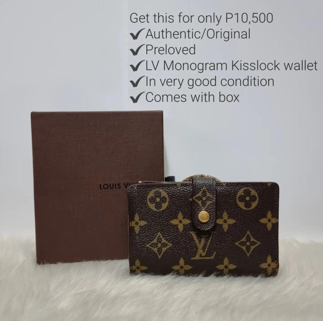 Louis Vuitton Monogram Kisslock French Wallet, Luxury, Bags & Wallets on  Carousell