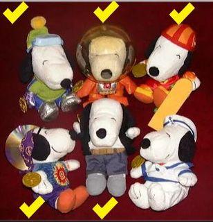 Mcdonalds 50th Snoopy anniversary celebrated plush