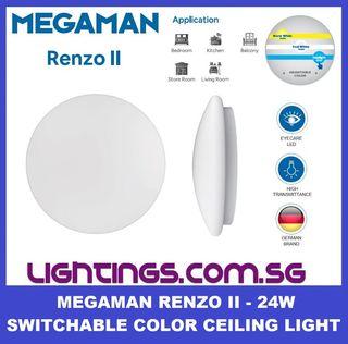 MEGAMAN Renzo II - 24W LED Switchable Color Ceiling Light