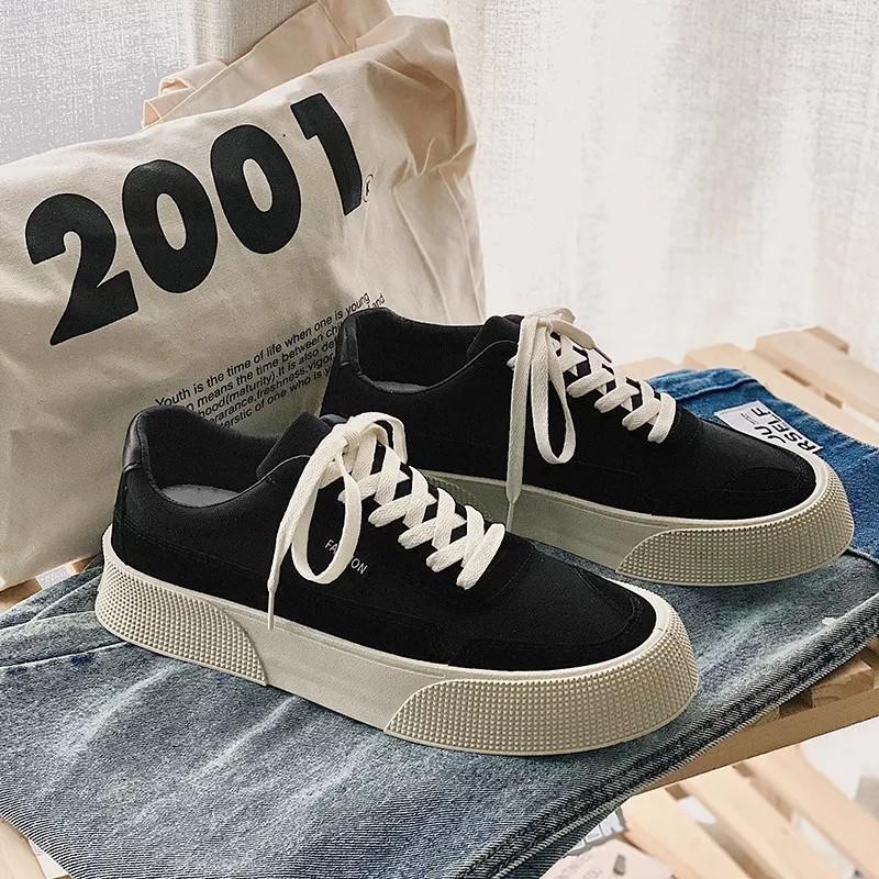 Men Sneakers Casual Canvas Skateboard Shoes Walking Flats 2022 Designer Brand Trend Platform Man Shoes