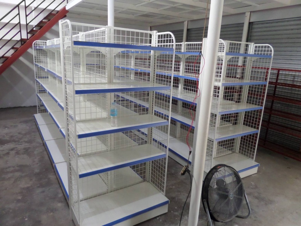 Mesh Type Gondola Rack Adjustable Layers, Furniture & Home Living ...
