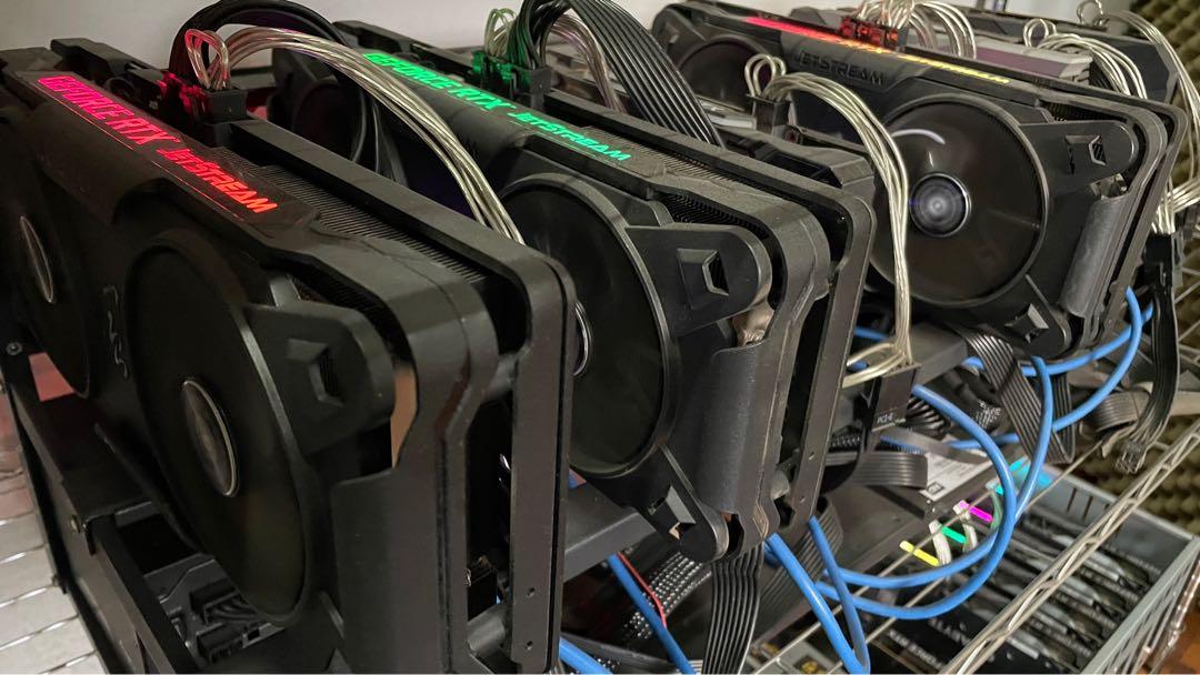 Full Set Mining Rig Mix GPU x 6, Computers & Tech, Desktops on Carousell