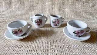 mniature ceramic cup and saucer tea set england