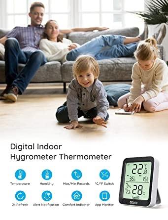 WiFi Temperature Humidity Monitor for iPhone/Android, Govee Wireless  Digital Hyg