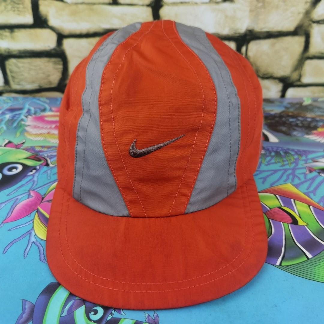Orange baseball store cap nike