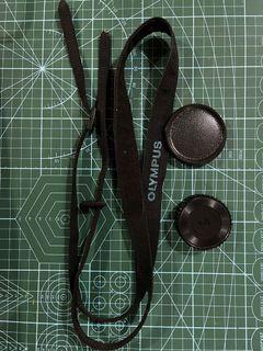 Olympus neck strap, rear lens cover and C/Y body cover