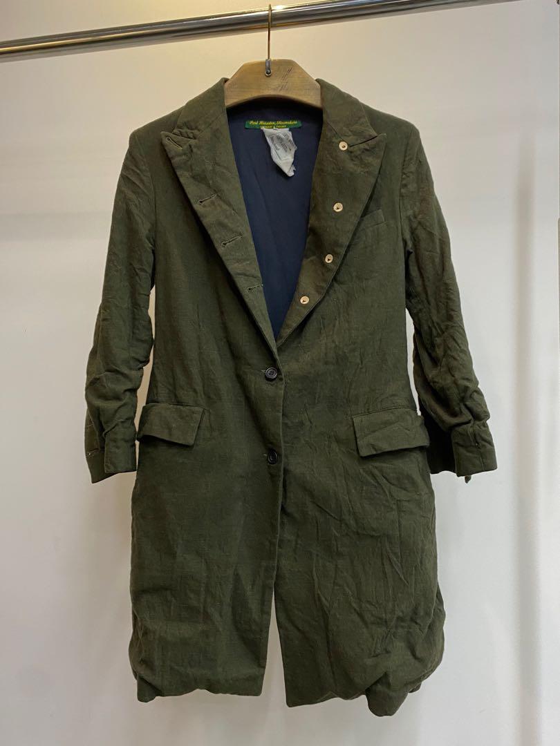 Paul Harnden Shoemakers Wool & Cotton Green Blazer, 女裝, 外套及 