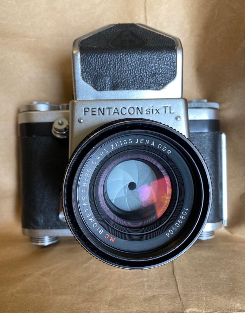 PENTACON six TL 大底120菲林相機6x6 眼平和尚頭, 攝影器材, 相機