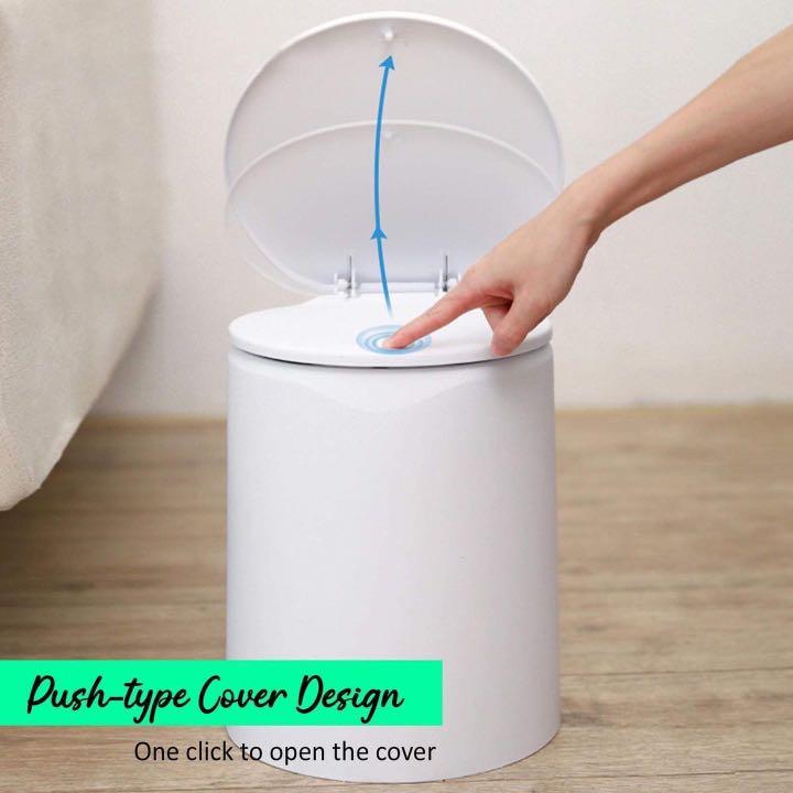 Push on Trash Bin (Category: Waste Bins & Bags) located in Quezon City. Submitted by tanyachoa (Listing ID 1165445442, Image 2). Description: 🎈Capacity: 12L 🎈Material: PP Plastic.
