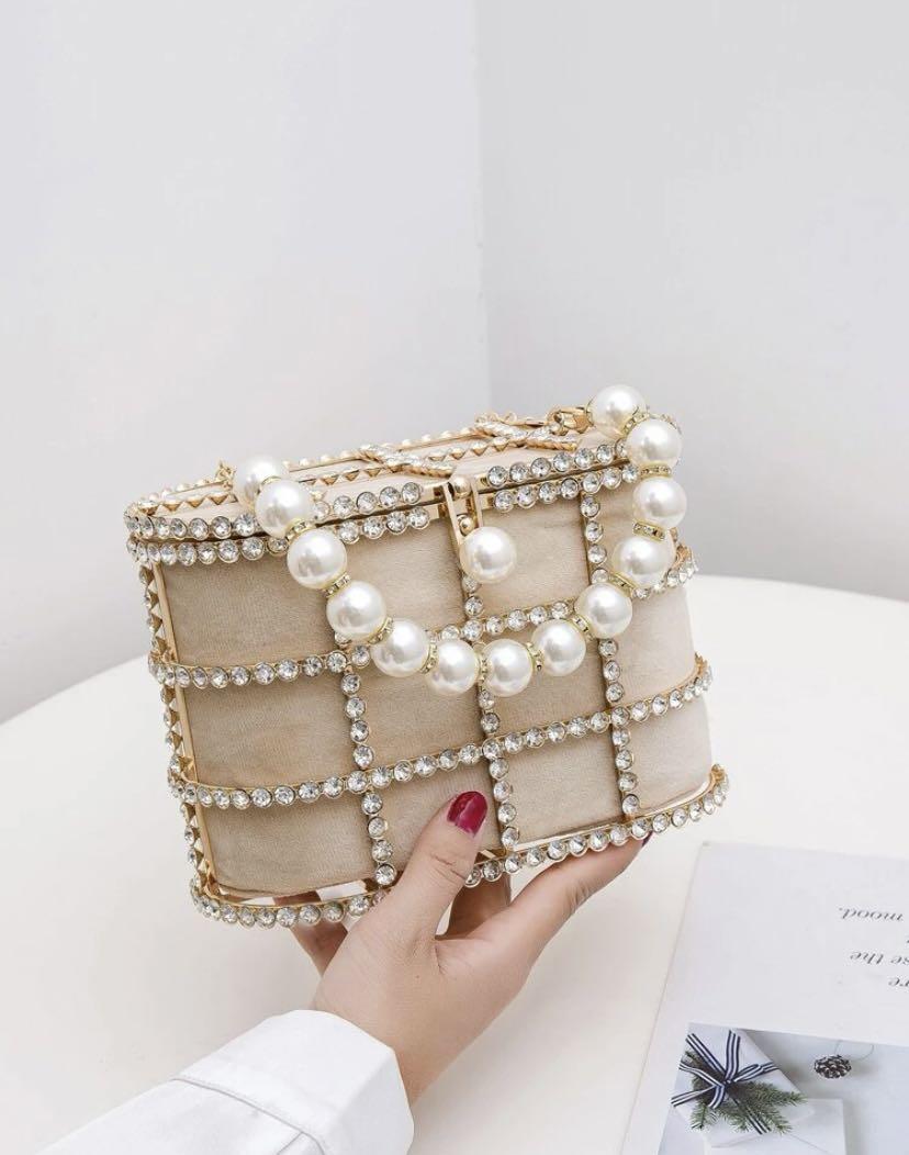 Rhinestone Pearl Chain Bag zara h m anahitta mng mango Luxury