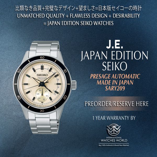 SEIKO JAPAN EDITION MADE IN JAPAN PRESAGE STYLE 60s AUTOMATIC SARY209,  Men's Fashion, Watches & Accessories, Watches on Carousell