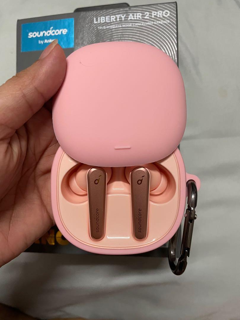 Soundcore liberty air 2 pro pink bluetooth headset (Category: Earphones) located in Manila. Submitted by aneajmik (Listing ID 1165516240, Image 2). Description: Almost new! Free case...