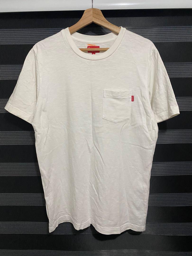 Supreme pocket 2025 tee white