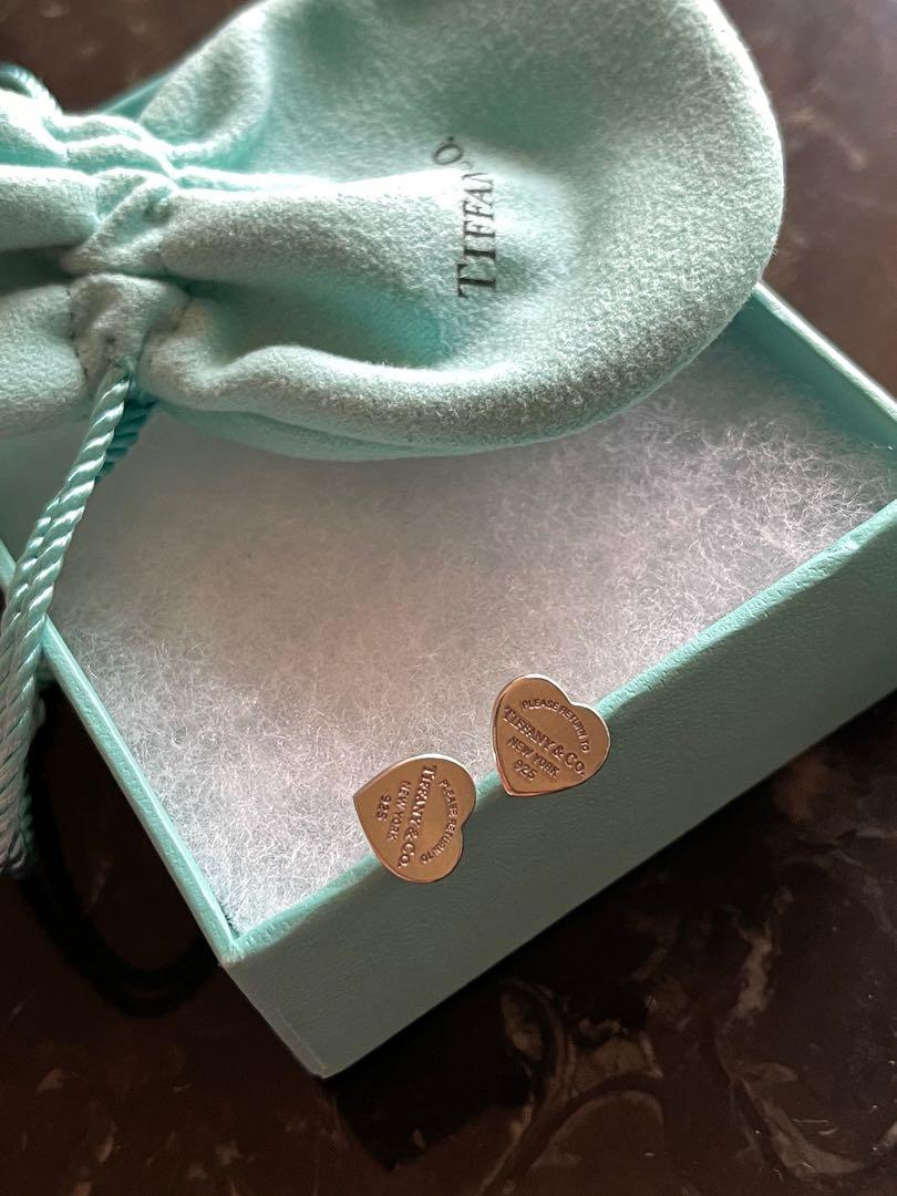 Tiffany heart tag earrings store