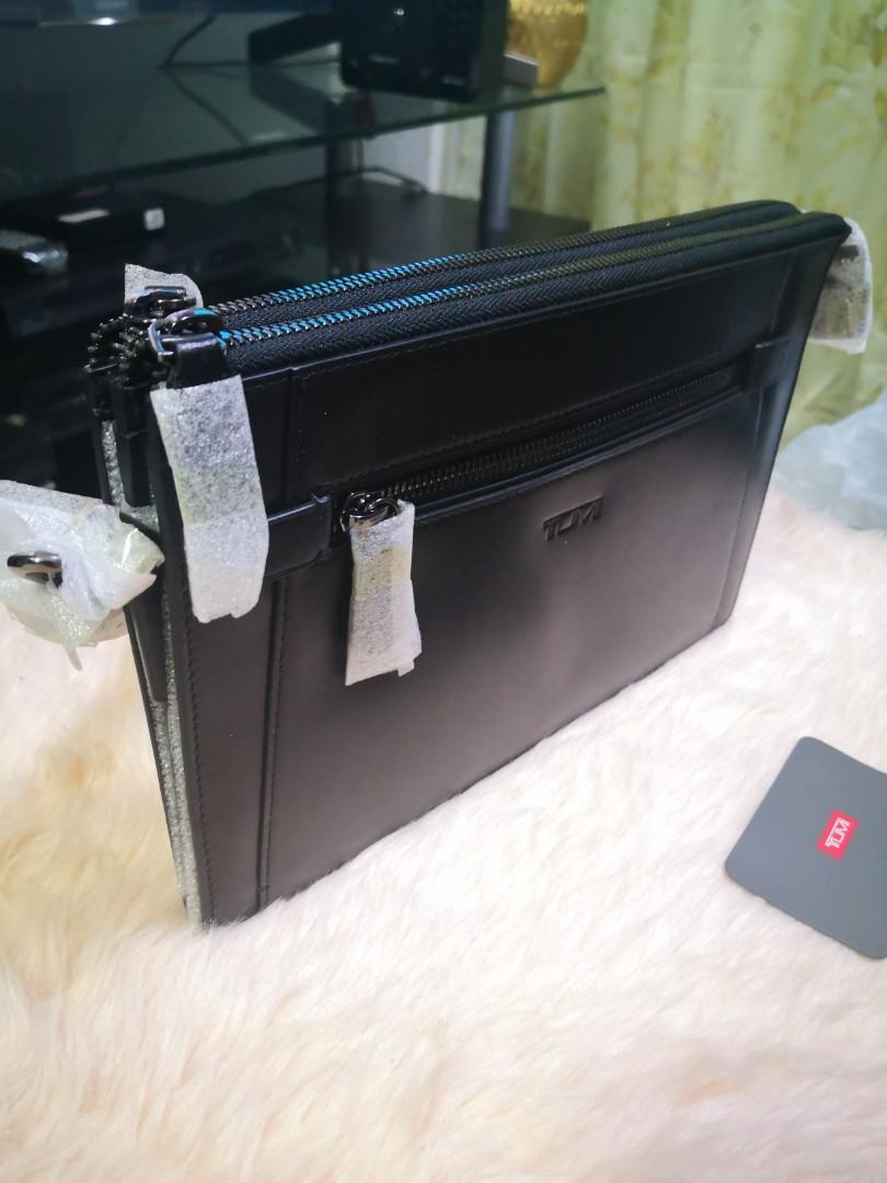 Tumi nassau outlet double zip clutch