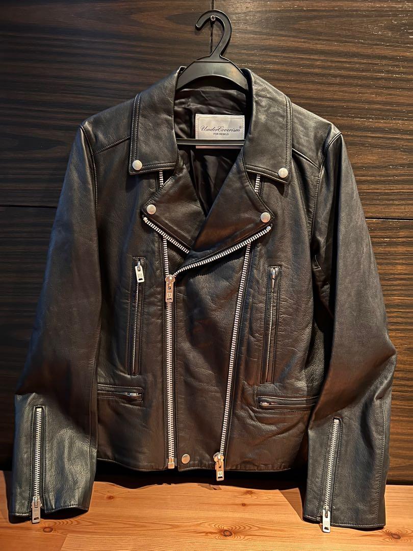 Undercoverism for rebels leather double zip biker jacket, Men's Fashion ...