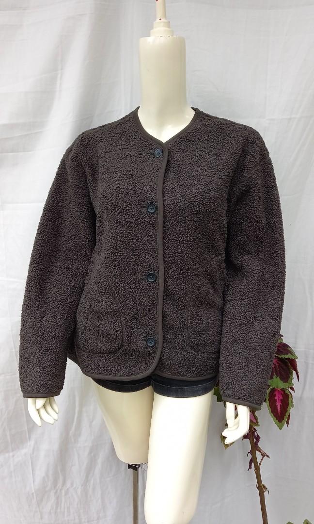 Uniqlo Women Fleece Collarless Jacket Women s Fashion Coats