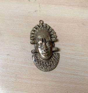 Vintage Brass Tribe Face wall Decor